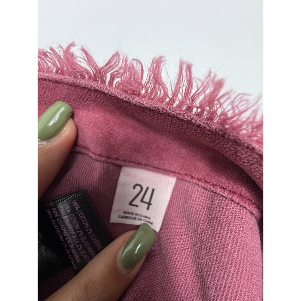 BDG Iona Zip Front Flare Pants Size 24 Pink Corduroy Low Rise Bell Bottom - Picture 6 of 12